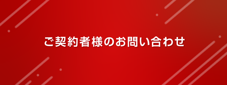 ご契約者様のお問い合わせ