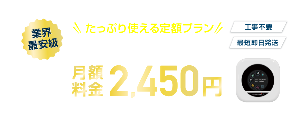 定額プラン100GB